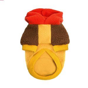 Charlie's Backyard Cooper Dogg Pet Hoodie Sweatshirt NWT - Yellow/Brown Fleece